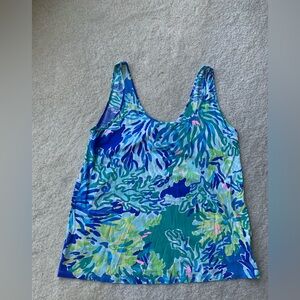 Lilly Pulitzer Vibrant Blue and Green Top